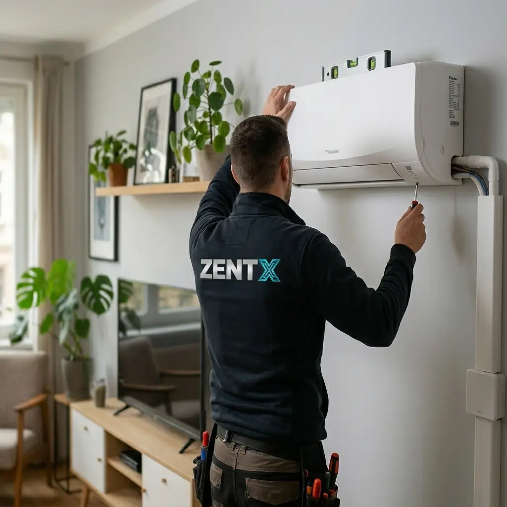 klíma szerelés budapest lakásban split klíma telepítés közben