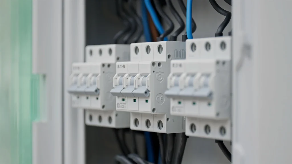 elektromos elosztó tábla kismegszakítókkal villanyszerelés budapest